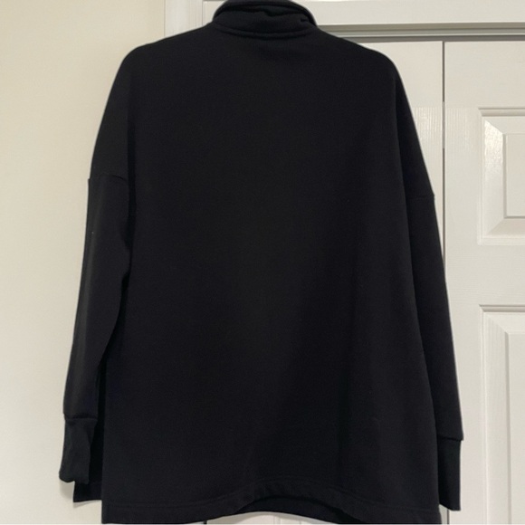 Adam Selman Sport Black Button Down Fleece Jacket Size Medium - Picture 8 of 11